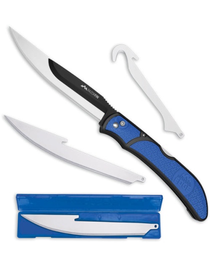 Outdoor Edge Razor Fin 4-blade - Combo Set Blue Blister Pack