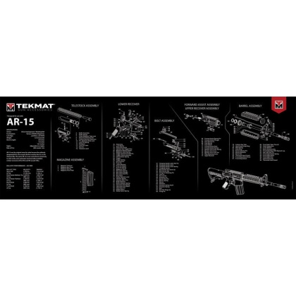 Tekmat Armorers Bench Mat - Ultra 15"x44" Ar-15 Black