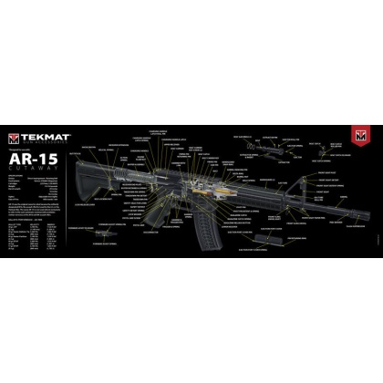 Tekmat Armorers Bench Mat - Ultra 15"x44" Ar-15 Cut Away