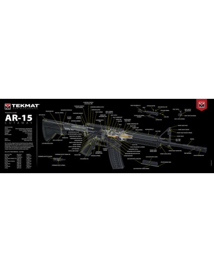 Tekmat Armorers Bench Mat - Ultra 15"x44" Ar-15 Cut Away