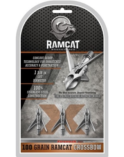 Ramcat Broadhead Hydroshock - Xbow 100gr 3-bld 1 3-8" 3pk