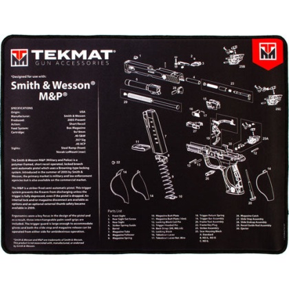 Tekmat Armorers Bench Mat - Ultra 15"x20" S&w Mp Black