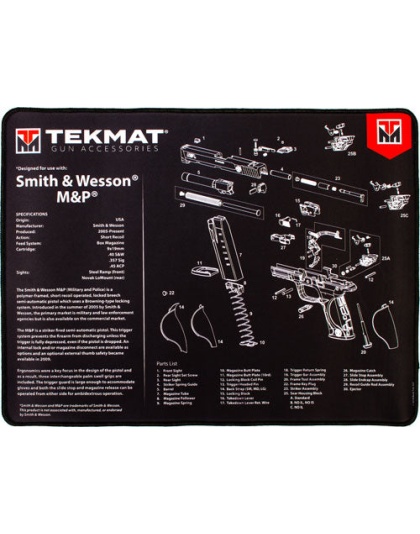 Tekmat Armorers Bench Mat - Ultra 15"x20" S&w Mp Black