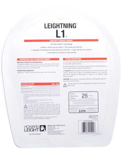 Howard Leight Leightning L1 - Slimline Ear Muff Nrr25