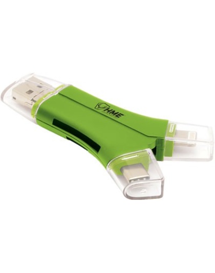 Hme Memory Card Reader 4-in-1 - Apple Or Android Devices