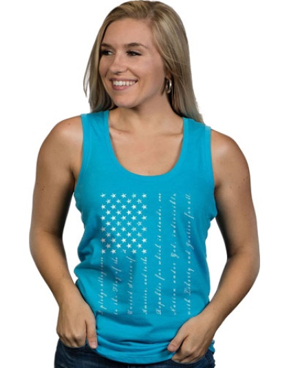 Nine Line Apparel Pledge - Women's Tank Turquoise X-large