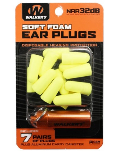Walkers Ear Plugs Soft Foam - 32db 7-pair Blue W-carry Case