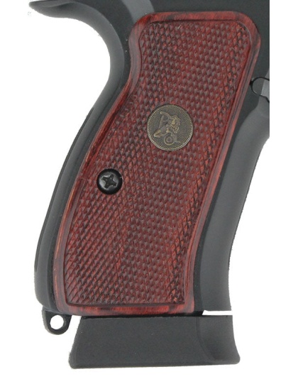 Pachmayr Laminated Wood Grips - Cz 75 Compact Rosewood Checke<