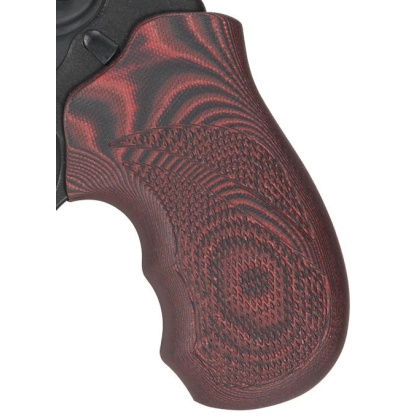 Pachmayr G10 Grips Ruger Lcr - Red-black Checkered!