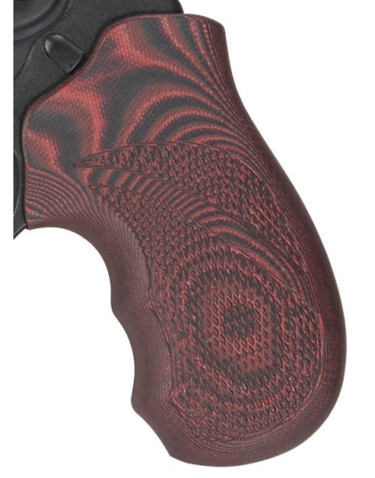 Pachmayr G10 Grips Ruger Lcr - Red-black Checkered!