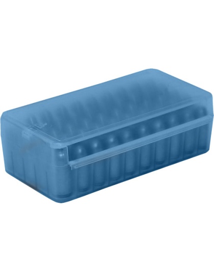 Mtm Ammo Box .45acp-.40sw-10mm - 50-rounds Side Slide Cl Blue