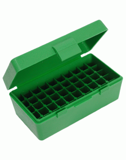Mtm Ammo Box .38-.357 50-rnds. - Flip Top Style Green