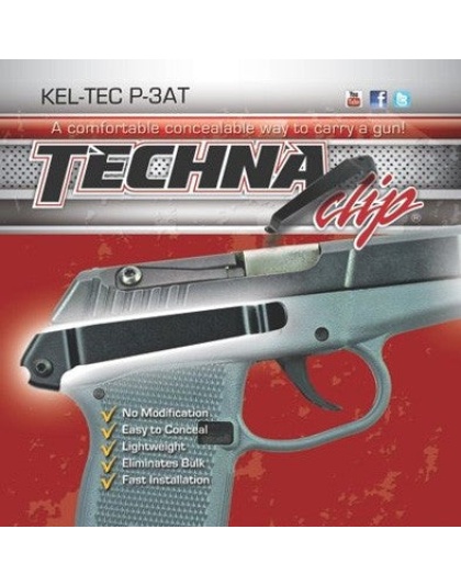 Techna Clip Handgun Retention - Clip Kel-tech P3at Right Side