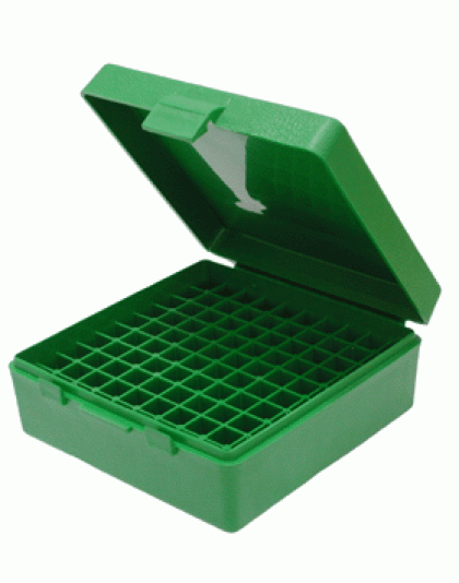 Mtm Ammo Box .38-.357 - 100-rounds Green