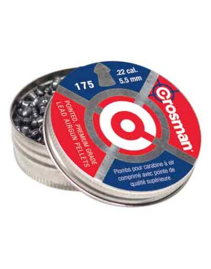 Crosman Pellets .22 Pointed- - Case Of 12 Packs Of 175 Pellet