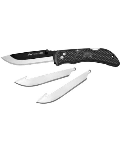 Outdoor Edge 3.5" Onyx Edc - Folding Blade Black Blister Pk