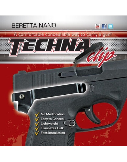 Techna Clip Handgun Retention - Clip Beretta Nano Right Side