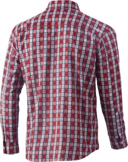 Nomad Stretch Lite Plaid Ls - Button Down Navy-red Xx-large