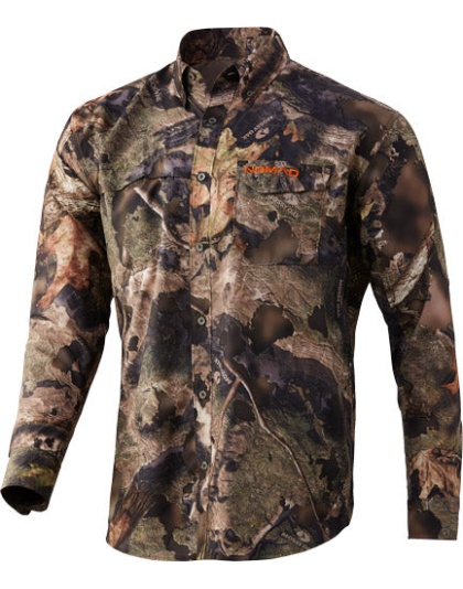 Nomad Stretch Lite Ls Button - Down Mossy Oak Migrate Large