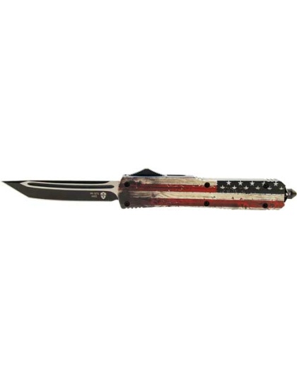 Templar Knife Slim Otf Wood Us - Flag 3.5" Black Tanto