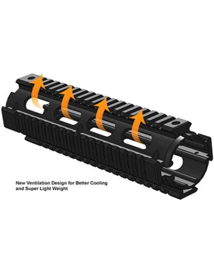 Utg Rail Picatinny Ar-15 9" - 2-pc Drop-in Mid-length