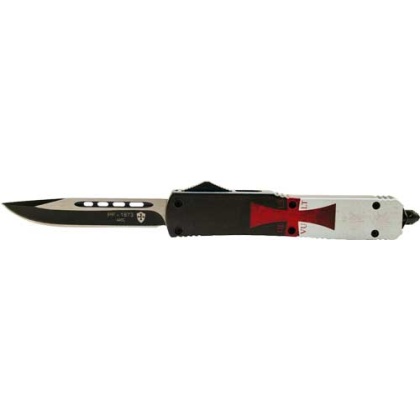 Templar Knife Slim Otf Templar - Flag 3.5" Black Drop Point
