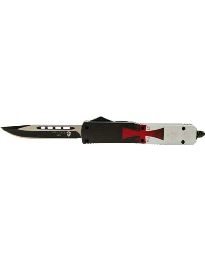 Templar Knife Slim Otf Templar - Flag 3.5" Black Drop Point