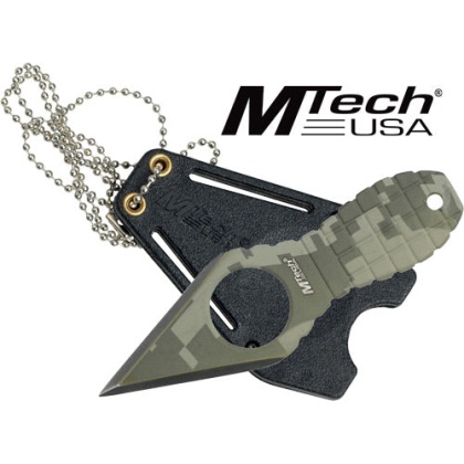 Mc Mtech 2.25" Spear Point - Neck Knife W-sheath Stonewash