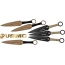 Mc Usmc 9" Spear Point - Throwing Knives 6-pack Blk-fde