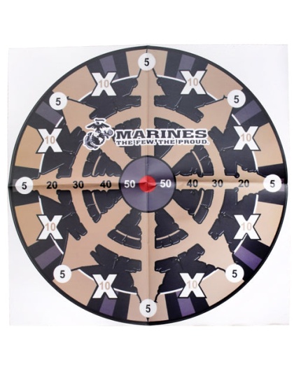 Mc Usmc 9" Spear Point - Throwing Knives 6-pack Blk-fde