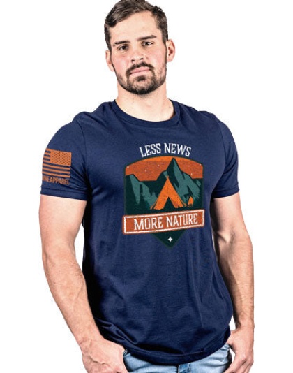 Nine Line Apparel More Nature - Less News Midnight Navy Medium