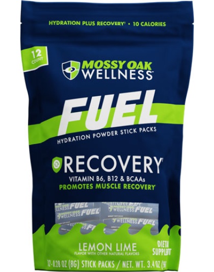 Mossy Oak Wellness Fuel Recovr - Lemon Lime Mix 12 Stick Pack