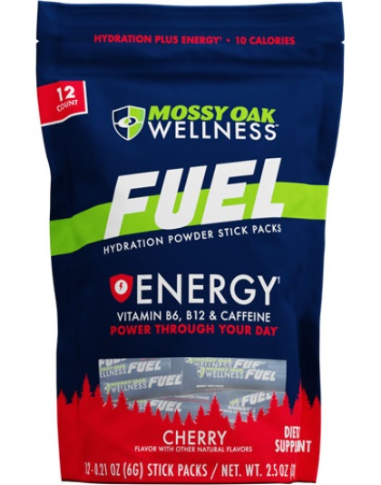 Mossy Oak Wellness Fuel Energy - Cherry Drink Mix 12 Stick Pack