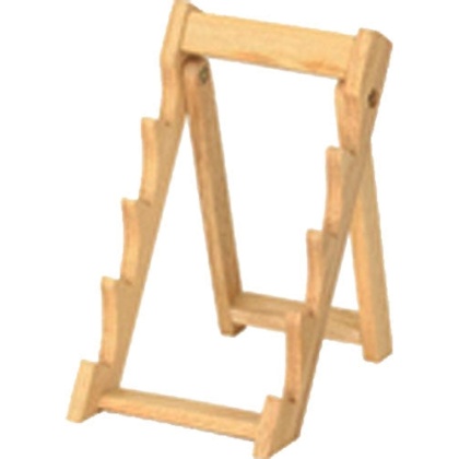 Abkt Wood Knife Display Stand - Holds 5 Knives 10.25"x5.25"x7"