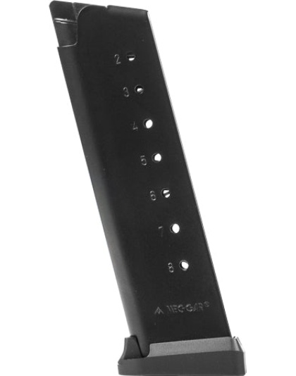 Mec-gar Magazine 1911 Govt. - .45acp 8rd Afc W-comp Plt Blk