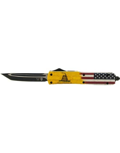 Templar Knife Slim Otf Don't - Tread On Me 3.5" Black Tanto