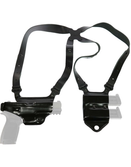 Galco Miami Ii Shoulder System - Rh Leather Sig P320f 9-40 Blk