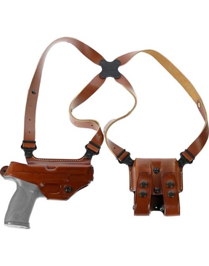 Galco Miami Shoulder System - Rh Leather S&w M&p 9-40 Tan