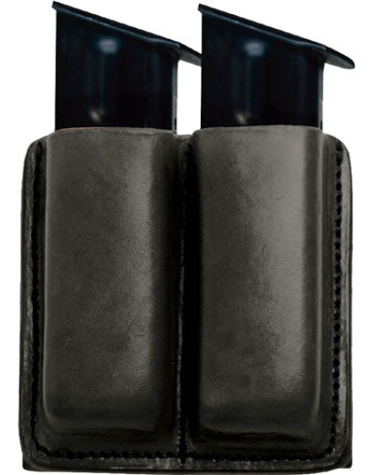 Tagua Double Mag Pouch Owb - Leather Colt 45 Black Ambi