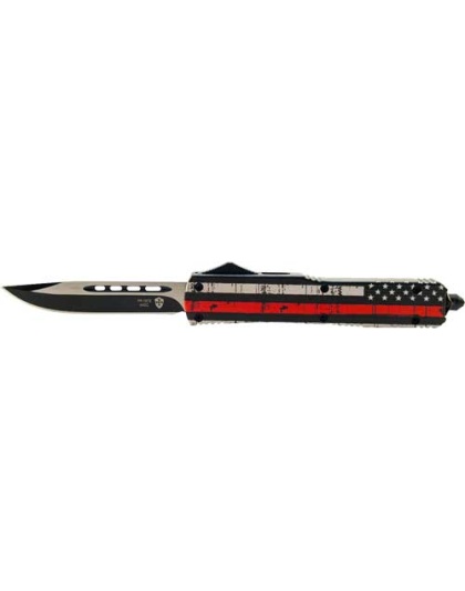 Templar Knife Slim Otf Back - The Red 3.5" Blk Drop Point