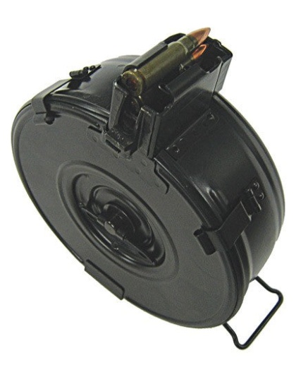 Ci Red Army Ak-47 Drum Mag - 7.62x39 Cal. 75 Rds Black