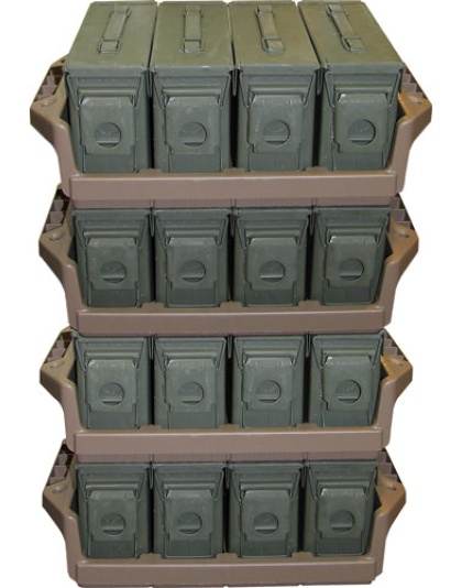 Mtm Ammo Can Tray For 4 .30cal - Metal Ammo Cans Flat Dark Erth