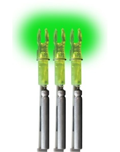 Lumenok Lighted Nock - X-series Green 3pk