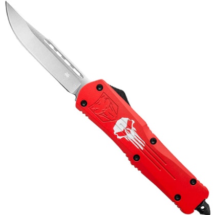 Cobratec Large Fs3 Otf Red - Punisher 3.5" D2 Steel Drp Pnt
