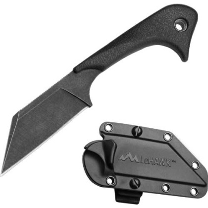 Outdoor Le Hawk 3" Fixed Blade - Black W-kydex Sheath
