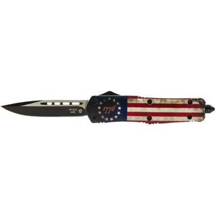 Templar Knife Large Otf Betsy - Ross Flag 3.5" Black Drop Pnt
