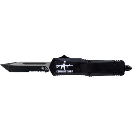 Templar Knife Large Otf Come - And Take It Ar 3.5" Silver Bld