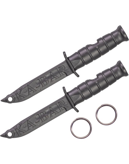 Ka-bar Emergency Whistle 2-pk - W- Nickel Plated Key Rings