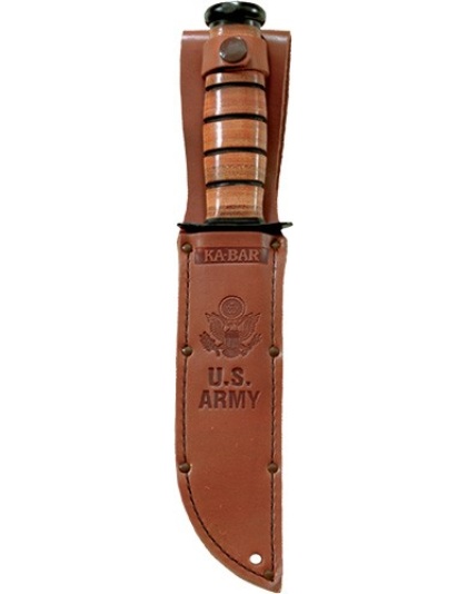 Ka-bar Fighting-utility Knife - 7" W-leather Sheath Us Army