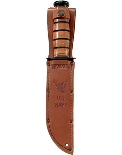 Ka-bar Fighting-utility Knife - 7" W-leather Sheath Us Navy
